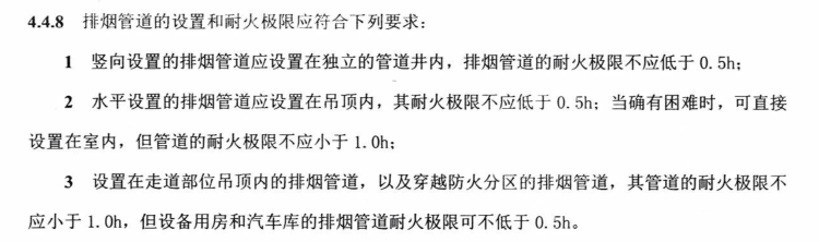 消防強(qiáng)排煙防火設(shè)計(jì)要求及使用材料